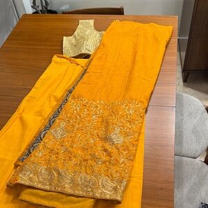 Gold Sequin and Yellow Lehenga Choli